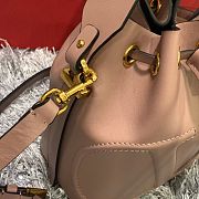 Kitlife Valentino VLogo Signature Walk Beige Calfskin Bucket Bag 15x20x10cm - 6