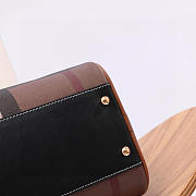 Kitlife Burberry Check Bowling Bag Dark Birch Brown 30x15x21cm  - 4