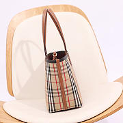 Kitlife Burberry London Check Cotton Tote Bag Briar Wood 35x11x27cm - 6
