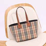 Kitlife Burberry London Check Cotton Tote Bag Briar Wood 35x11x27cm - 5
