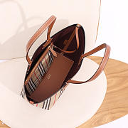 Kitlife Burberry London Check Cotton Tote Bag Briar Wood 35x11x27cm - 4