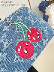 Kitlife Louis Vuitton x TM Zippy Wallet Monogram Cherry Blue Denim M23161 19.5x10.5x2.5cm - 4