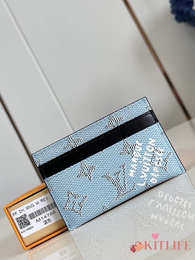 Kitlife Louis Vuitton Double Card Holder Blue M14766 11x7x1.5cm - 1