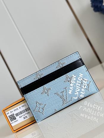Kitlife Louis Vuitton Double Card Holder Blue M14766 11x7x1.5cm
