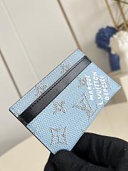 Kitlife Louis Vuitton Double Card Holder Blue M14766 11x7x1.5cm - 2