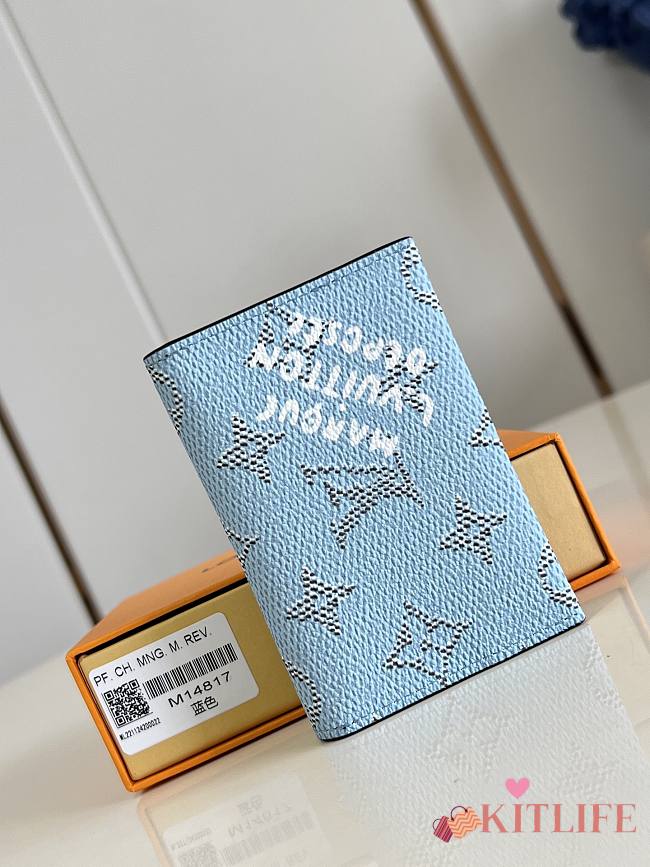 Kitlife Louis Vuitton Pocket Organizer Blue M14688 7.5x11.1x1cm - 1