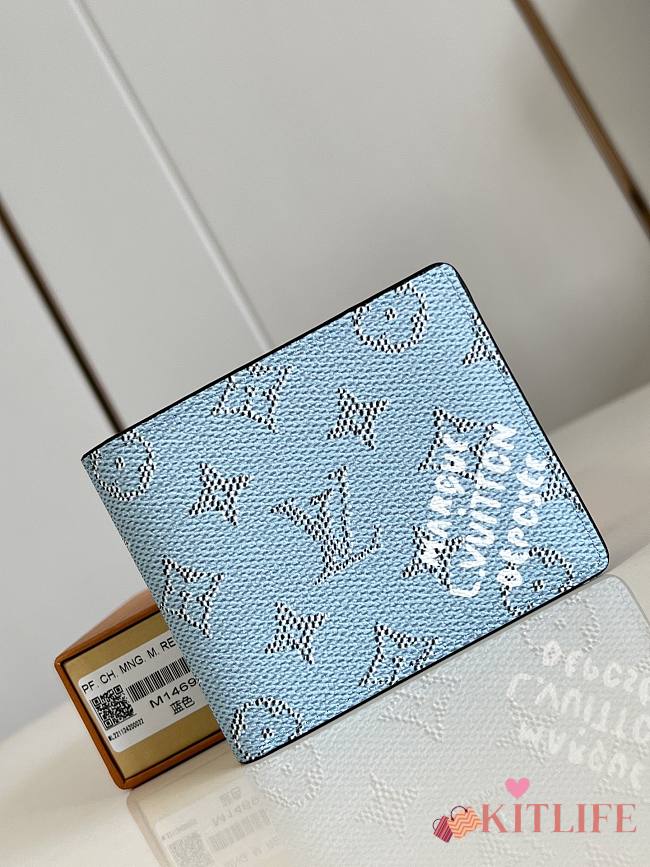 Kitlife Louis Vuitton Multiple Wallet Blue M14691 11.5x9x1.5cm - 1