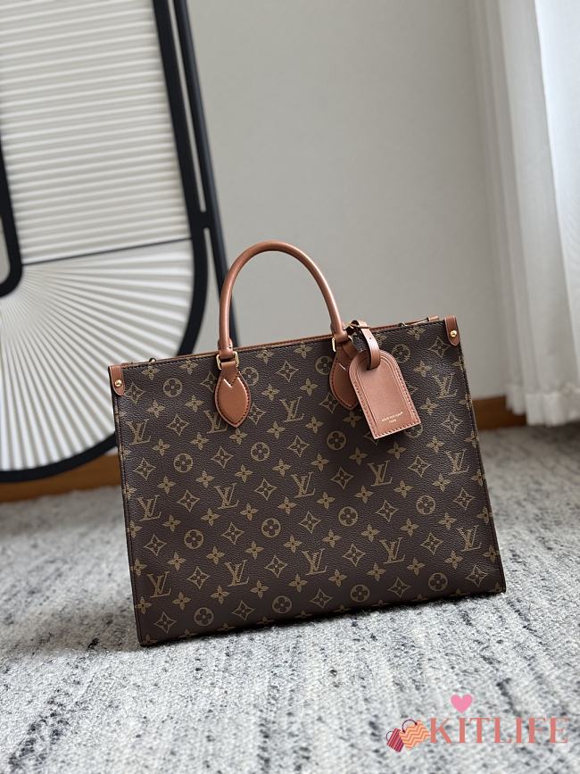 Kitlife Louis Vuitton OnTheGo Organizer Bag Brown M14235 37x29x16cm - 1