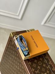 Kitlife Louis Vuitton x TM Key Pouch Monogram Cherry Blue Denim M14938 12x7x1.5cm - 6
