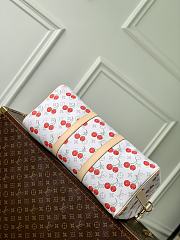 Kitlife Louis Vuitton x TM Keepall Bandoulière 45 White Cherry Monogram Coated Canvas M13764 45x27x20cm - 4