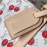 Kitlife Louis Vuitton x TM Keepall Bandoulière 45 White Cherry Monogram Coated Canvas M13764 45x27x20cm - 2