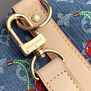 Kitlife Louis Vuitton x TM Keepall Bandoulière 45 Bag Monogram Cherry Denim M13875 27x20x45cm  - 5
