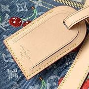 Kitlife Louis Vuitton x TM Keepall Bandoulière 45 Bag Monogram Cherry Denim M13875 27x20x45cm  - 4