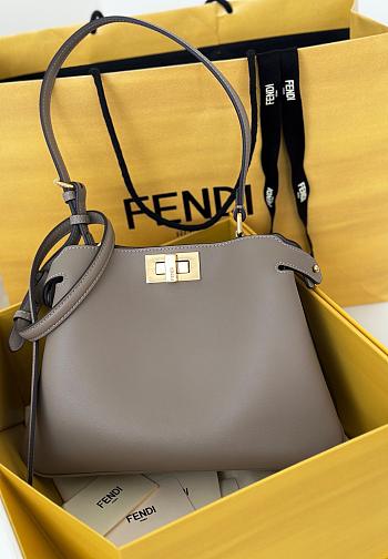 Kitlife Fendi Peekaboo Soft Small Bag Grey 29x12x19cm