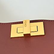 Kitlife Fendi Peekaboo Soft Small Bag Burgundy 29x12x19cm - 5