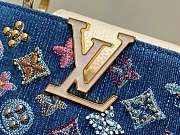 Kitlife Louis Vuitton Capucines Mini Bag Blue Monogram Denim With Beads M12947 21x13.6x8cm - 3