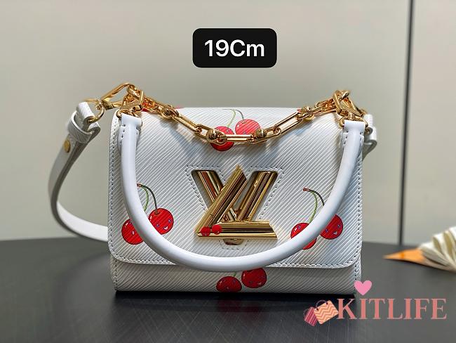 Kitlife Louis Vuitton x TM Twist PM Bag White Cherry M13239 19x15x7cm - 1