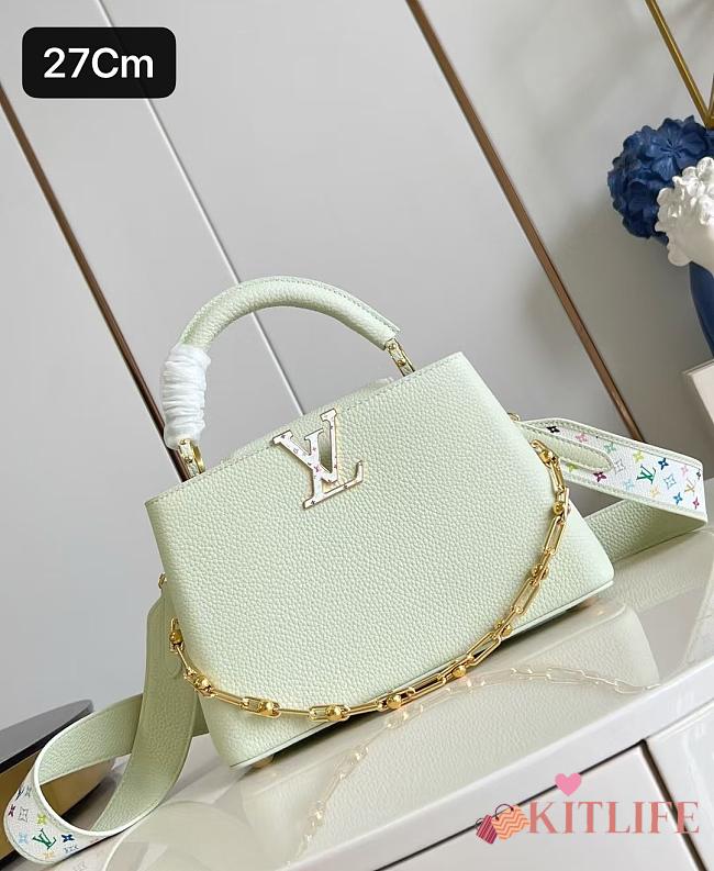 Kitlife Louis Vuitton x TM Capucines Bag Green M14101 27x17.39cm - 1