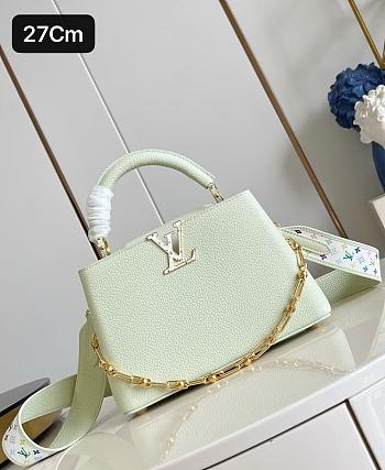 Kitlife Louis Vuitton x TM Capucines Bag Green M14101 27x17.39cm