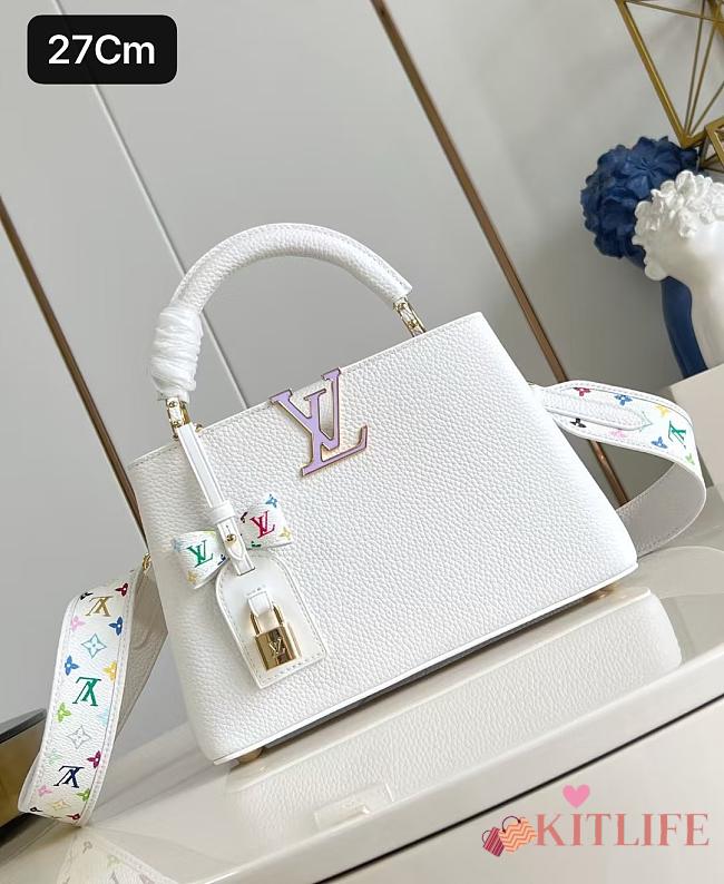 Kitlife Louis Vuitton x TM Capucines Bag White M13253 27x17.39cm - 1