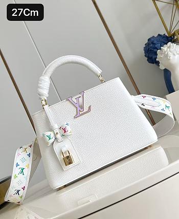 Kitlife Louis Vuitton x TM Capucines Bag White M13253 27x17.39cm