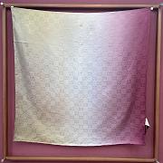 Kitlife Gucci GG Jacquard Gradient Scarf Red & Beige 90x90cm - 1