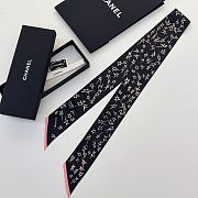 Kitlife Chanel Silk Scarf Star Black 120x6cm - 1