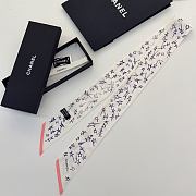 Kitlife Chanel Silk Scarf Star White 120x6cm - 1