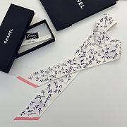 Kitlife Chanel Silk Scarf Star White 120x6cm - 5