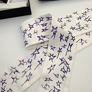 Kitlife Chanel Silk Scarf Star White 120x6cm - 4