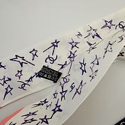 Kitlife Chanel Silk Scarf Star White 120x6cm - 3