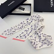 Kitlife Chanel Silk Scarf Star White 120x6cm - 2
