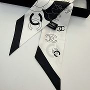 Kitlife Chanel Silk Scarf Camellia White 120x6cm - 6