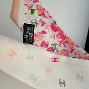 Kitlife Chanel Silk Scarf Flower White 120x6cm - 6