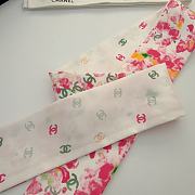 Kitlife Chanel Silk Scarf Flower White 120x6cm - 5