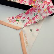 Kitlife Chanel Silk Scarf Flower White 120x6cm - 4