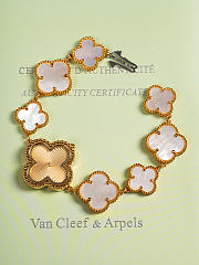 Kitlife Van Cleef & Arpels Lucky Four-leaf Chain Watch Gold & Pink Size 27mm - 1