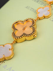 Kitlife Van Cleef & Arpels Lucky Four-leaf Chain Watch Gold & Pink Size 27mm - 6