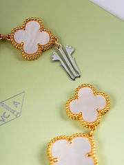 Kitlife Van Cleef & Arpels Lucky Four-leaf Chain Watch Gold & Pink Size 27mm - 5