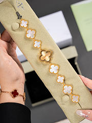 Kitlife Van Cleef & Arpels Lucky Four-leaf Chain Watch Gold & Pink Size 27mm - 4