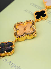 Kitlife Van Cleef & Arpels Lucky Four-leaf Chain Watch Gold, Black, Grey & Pink Size 27mm  - 6