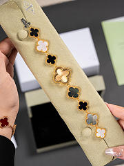 Kitlife Van Cleef & Arpels Lucky Four-leaf Chain Watch Gold, Black, Grey & Pink Size 27mm  - 4