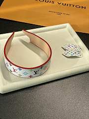 Kitlife Louis Vuitton White Tri-color Headband - 3