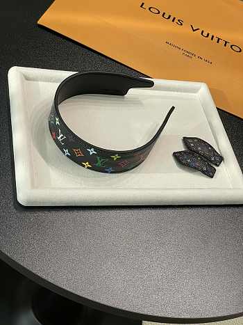 Kitlife Louis Vuitton Black Tri-color Headband