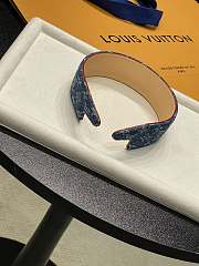 Kitlife Louis Vuitton Blue Denim Headband  - 5