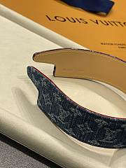 Kitlife Louis Vuitton Blue Denim Headband  - 4