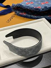 Kitlife Louis Vuitton Black Denim Headband - 2