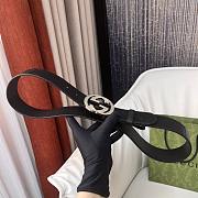 Kitlife Gucci GG Supreme Belt Black Silver Buckle 4cm - 3