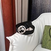 Kitlife Gucci GG Supreme Belt Black Silver Buckle 4cm - 4