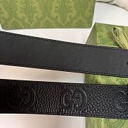 Kitlife Gucci GG Supreme Belt Black Silver Buckle 4cm - 6
